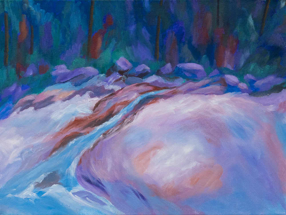 Spring Thaw - 12”x16” water -soluble oil on gallery canvas